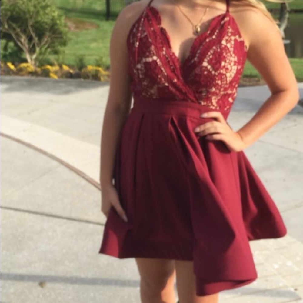 Prom/homecoming dress, weighted bottom, worn once.
